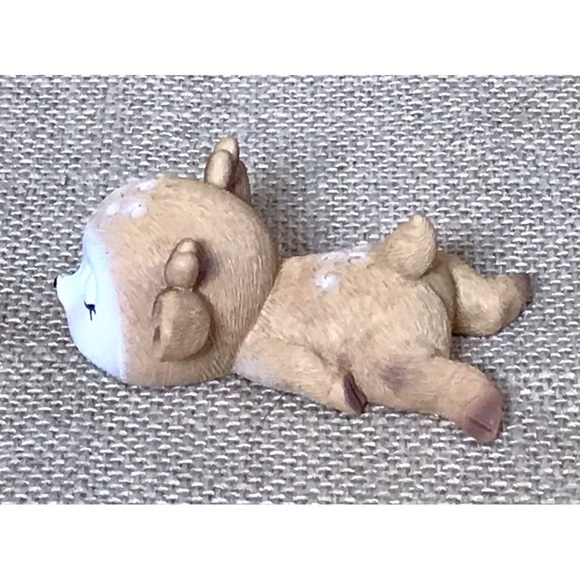 Elf Deer Resin Figurine Lying Flat Storybook Fairytale Fantasy Whimsical Kitsch - Picture 2 of 5